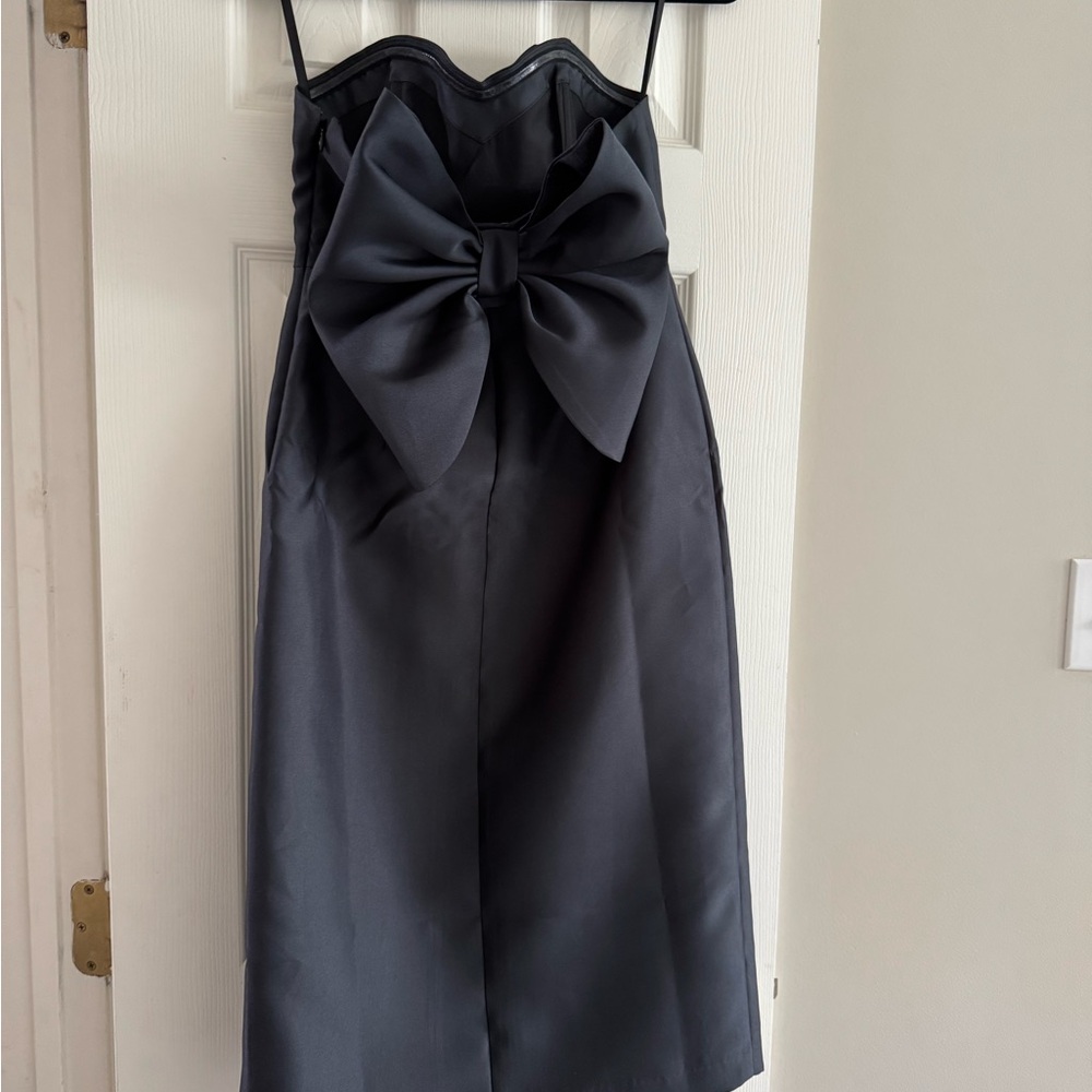 Hutch Black Mini Dress with Bow Detail